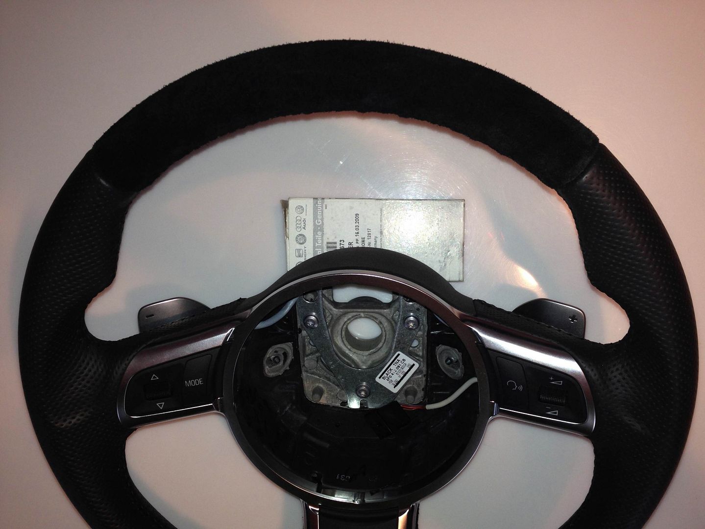 New custom thick and chunky steering wheel Perforated Leather/Suede